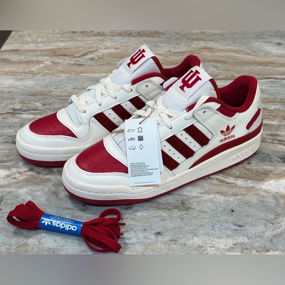 NWT Men’s ADIDAS Originals Forum Low INDIANA HOOSIERS Sneakers- Size 8.5 - Picture 2 of 11